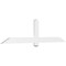 Ekena Millwork Eugene Architectural Grade PVC Gable Bracket, 72"W x 18"H x 2"D x 4"F, 6/12 Pitch GBP072X18X0204EUG00 - alternate 1